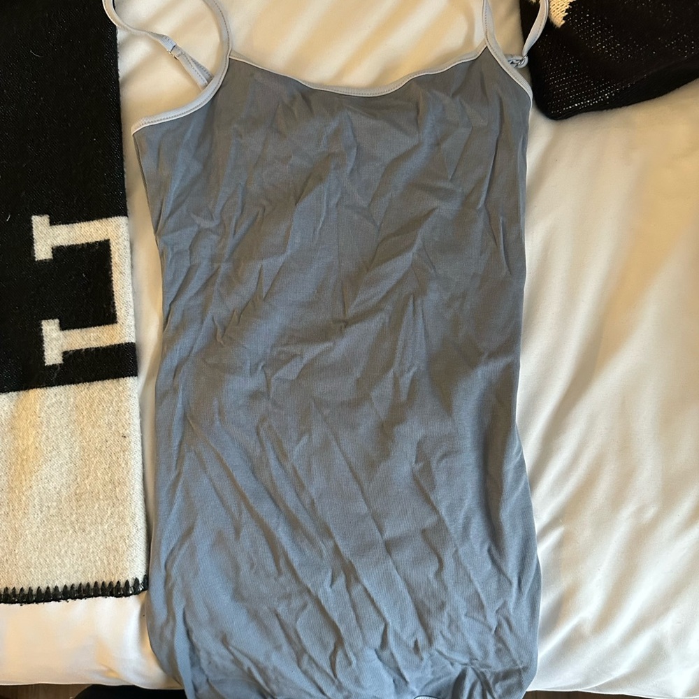 Edikted Soft Muted Blue-Gray Sleeveless Camisole Mini Dress